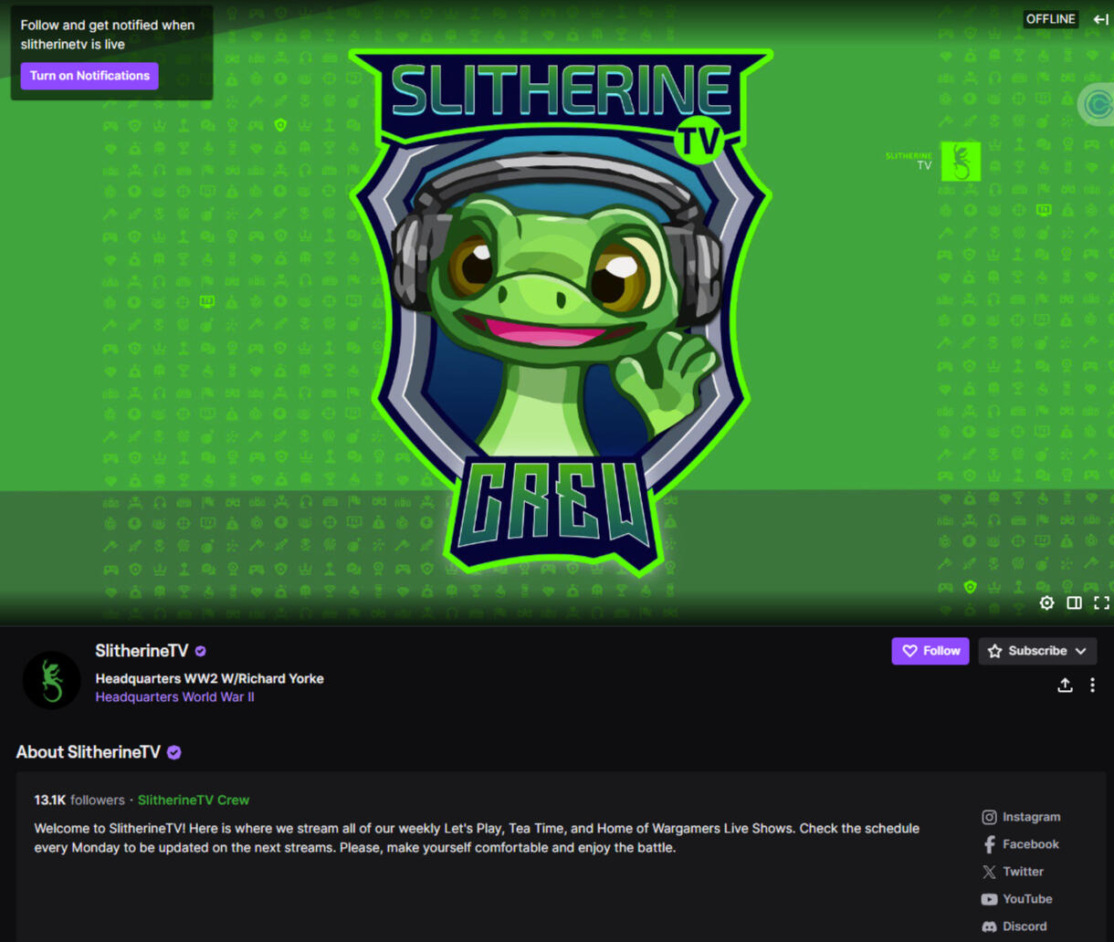 Slitherine Twitch